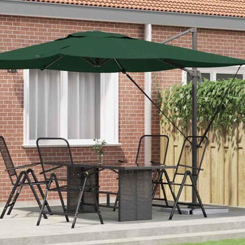 vidaXL Roma Parasol Groen 286 x 284 x 265 cm Aluminium en, Verzenden, Nieuw, 2 tot 3 meter