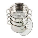 Kinghoff KH-3317 stoompan 5-delig RVS 2.5L  18 cm -, Huis en Inrichting, Ophalen of Verzenden, Nieuw