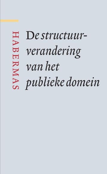De Structuurverandering Van Het Publieke Domein | Nieuw, Ophalen of Verzenden, Nieuw, Jürgen Habermas