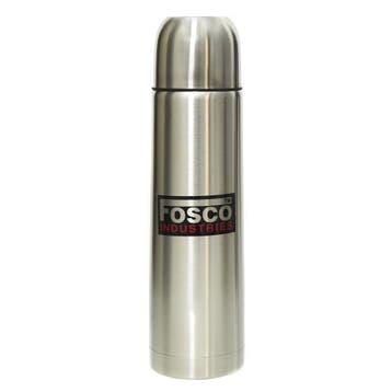 Thermosfles leger 1 liter zilver chrome