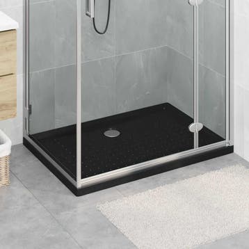vidaXL Douche Basis Tray met Dots 100 x 70 x 4 cm ABS Zwart, Verzenden, Nieuw