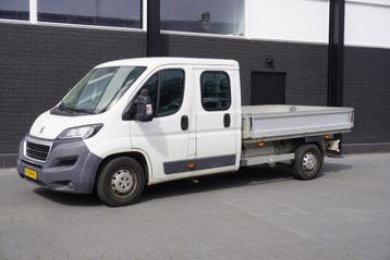 Peugeot Boxer 2.0 BlueHDI 163PK L3 Dubbele Cabine EURO 6, Stof, Gebruikt, Wit, Dealer onderhouden