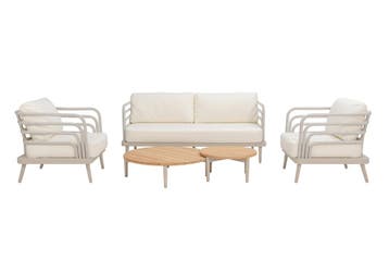 Luxe Loungeset aluminium met weersbestendige kussens (Tuin), Tuin en Terras, Verzenden, Nieuw