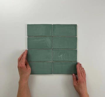 Wandtegel Equipe Cerámica Atlas Groen Glans 7,5x15, Doe-het-zelf en Verbouw, Nieuw, Minder dan 20 cm, 10 m² of meer, Wandtegels