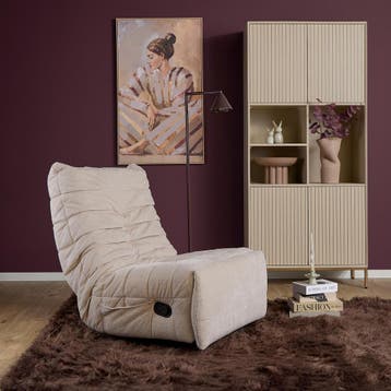 Relaxfauteuil Zen | Beige | Starfurn, Ophalen of Verzenden, Nieuw