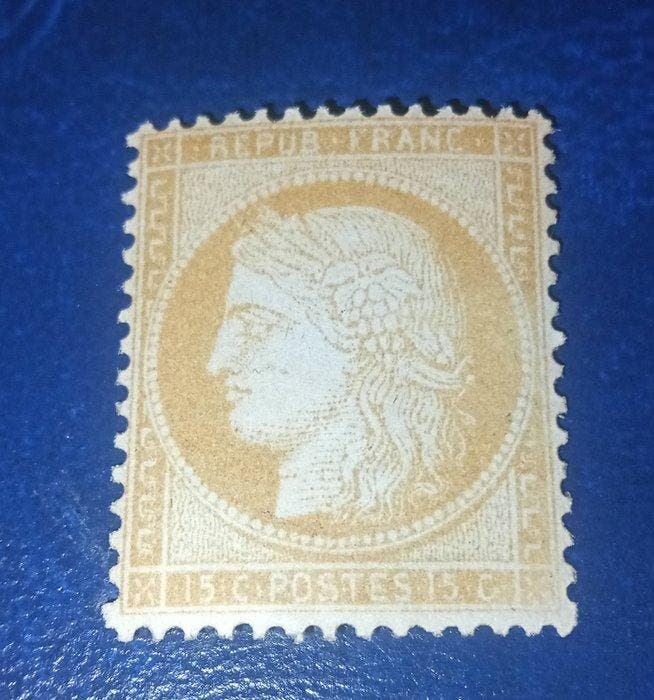 Frankrijk 1873 - Cérès 15c bistre - Yvert et Tellier n°55, Postzegels en Munten, Postzegels | Europa | Frankrijk