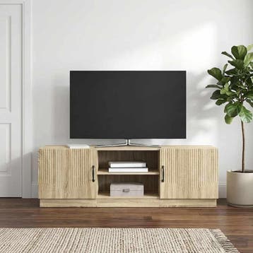 vidaXL TV-kast Sonoma Eiken 150 x 31 x 47 cm Bewerkt hout, Minder dan 50 cm, Verzenden, Nieuw, Minder dan 100 cm