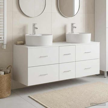 vidaXL Badkamermeubelset 3 st Wit 49,5 x 44,5 x 65 cm, Verzenden, Nieuw
