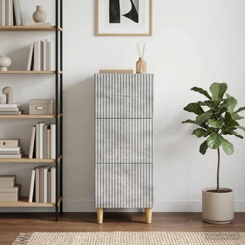 vidaXL Ladenkast Betongrijs 33 x 34,5 x 90 cm Bewerkt hout, Verzenden, Nieuw