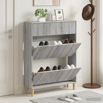 vidaXL Schoenenkast ARNHEM 78 x 24 x 103 cm Bewerkt hout, Verzenden, Nieuw