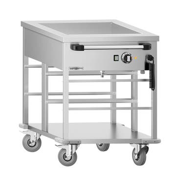 GGM Gastro | Bain-marie wagen - 1 kW - 1x GN 2/1 of 2x GN |, Verzenden