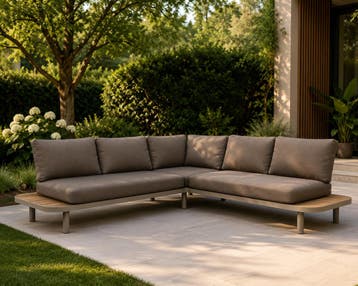 Amore platform hoek loungeset 2 delig latte zand aluminium, Ophalen of Verzenden, Nieuw