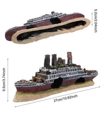 Aquarium Schip Wrak Titanic Hars Decoratie Ornament, Verzenden, Nieuw