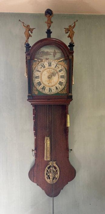 Friese staartklok - Antiek Hout - 1850-1900 - Friese