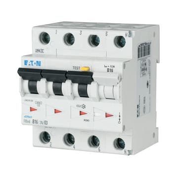 Eaton aardlekautomaat / 16A, 30mA, C-kar, 3P+N /, Ophalen of Verzenden, Nieuw
