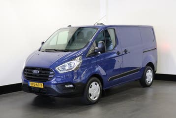 Ford Transit Custom 2.0 TDCI 130PK Automaat 2x Schuifdeur EU, Automaat, Stof, Gebruikt, Blauw