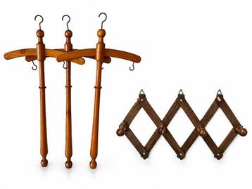 Pair of Vintage Scandinavian Wardrobe Accessories – Set of 3