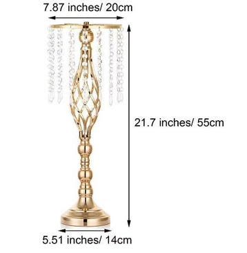Set van 10 Gouden Kristallen Bloemenvazen Centerpieces, Huis en Inrichting, Woonaccessoires | Vazen, Verzenden, Nieuw