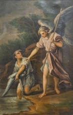 Franse school (XIX) - La Pesca Milagrosa, Antiek en Kunst