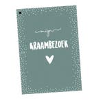Hippe Kaartjes - Kraambezoek invulkaarten 25 pers. - Groen, Verzenden, Nieuw