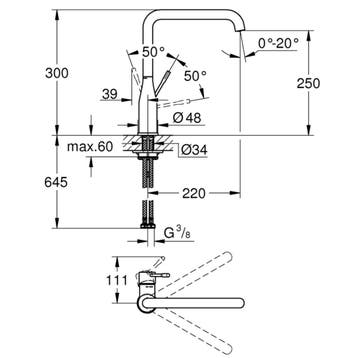 Keukenkraan Grohe Essence Mengkraan met Hoge Uitloop Hard, Ophalen of Verzenden, Nieuw
