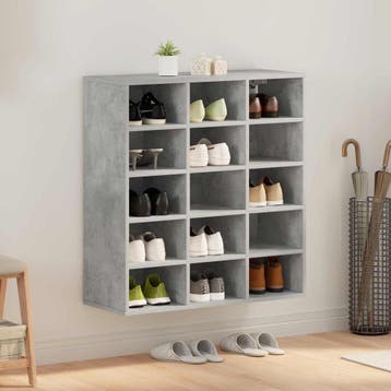 vidaXL Schoenenkast 77,5 x 30 x 83,5 cm Bewerkt hout, Verzenden, Nieuw