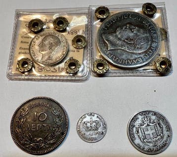 Griekenland. Greece lot of 6 coins, incl. 20 Lepta 1831 5