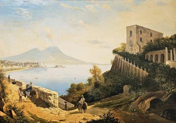 Domenico Ammirato (1833 - post 1891) - Veduta di Napoli da
