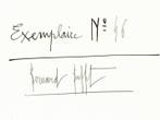 Bernard Buffet (1928-1999) - Justificatif de tirage avec