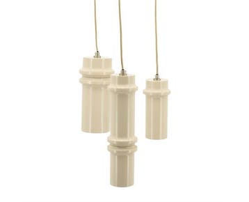 Pendant lamp Cylin cluster 3 - roze | BY-BOO, Ophalen of Verzenden, Nieuw