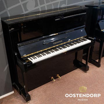 C. Bechstein 8 PE messing piano, Zo goed als nieuw, Zwart