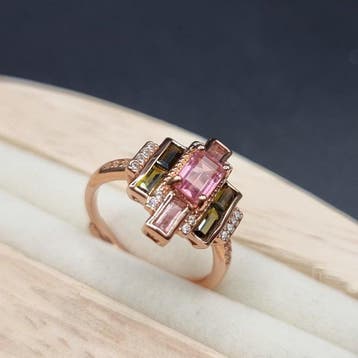 Zonder minimumprijs - Ring Zilver, Verguld - 2.10ct. tw., Nieuw
