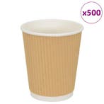 vidaXL Papieren koffiekopjes 500 st 8oz 200 ml bruin, Huis en Inrichting, Keuken | Servies, Verzenden, Nieuw