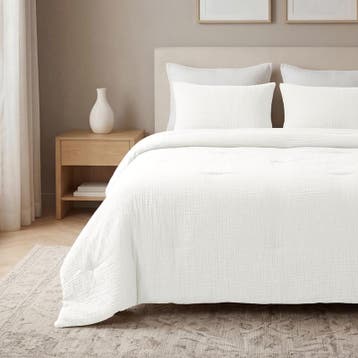 Lazy all-in-one dekbed Mousseline - crème-wit - 2-persoons |, Verzenden, Nieuw