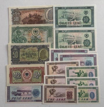 Albanië. - 15 banknotes - various dates (Zonder