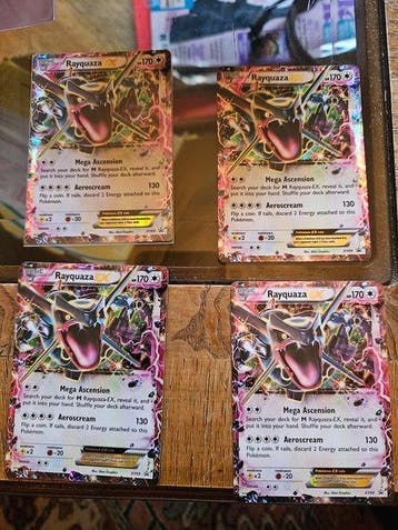 Pokémon - 4 Card - Rayquaza XY69 Foil, Full art - XY, Nieuw
