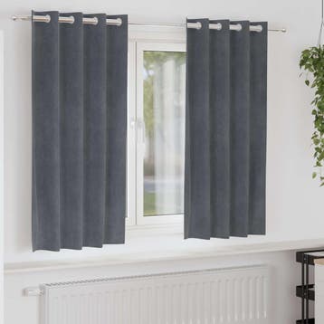 vidaXL Gordijnen 2 st Lichtgrijs 140 x 175 cm fluweel, Verzenden, Nieuw