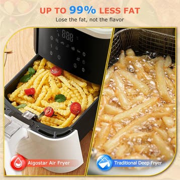 Airfryer XXL - heteluchtfriteuse - 7L - 1900W - Wit •, Verzenden, Zo goed als nieuw