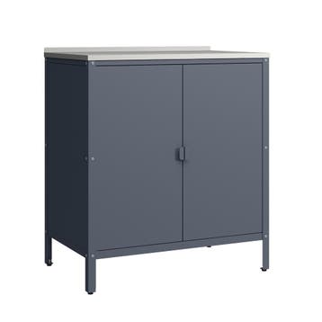 Kast Bolognano voor buiten 92x80x50 cm donkergrijs mat casa., Tuin en Terras, Verzenden, Nieuw