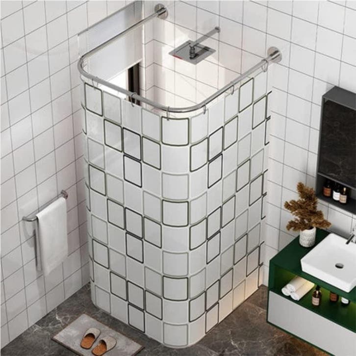 Douchestang RVS 304 | U-vorm | 85-120cm | Laatste Stuk!, Huis en Inrichting, Badkamer | Badtextiel en Accessoires, Grijs, Gebruikt