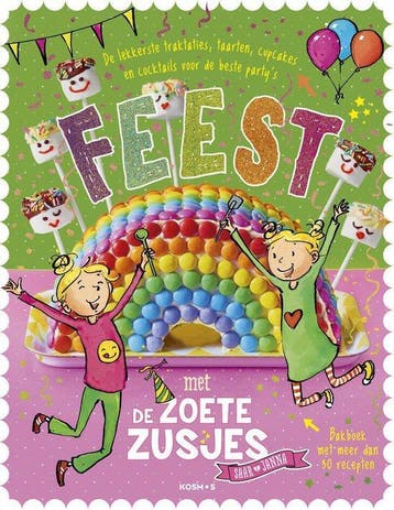 Feest met de Zoete Zusjes bakboek met meer dan 30 recepten, Verzenden, Nieuw