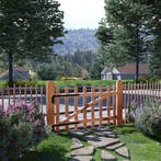 vidaXL Poort enkel 100x60 cm geïmpregneerd hazelaarhout, Tuin en Terras, Tuinpoorten, Verzenden, Nieuw