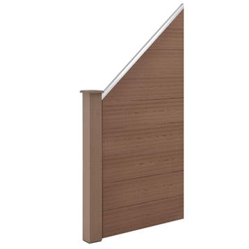 HKC Schuttingpaneel schuin - bruin, Verzenden, Nieuw