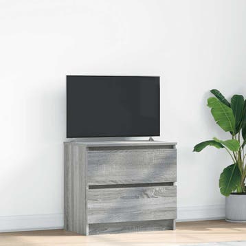 vidaXL Tv-meubel 60x35x54 cm bewerkt hout grijs sonoma, Verzenden, Nieuw, Overige houtsoorten