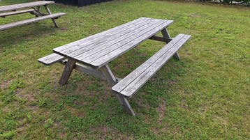 Opklapbare picknicktafel Douglas 240 x 155 cm, Tuin en Terras, Picknicktafels, Ophalen, Gebruikt