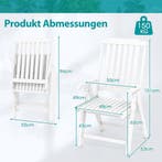 Tuinstoel - Ligstoel - Verstelbaar - Opvouwbaar - Wit - COST, Verzenden, Zo goed als nieuw