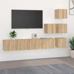 vidaXL Tv-wandmeubel bewerkt hout sonoma eikenkleurig, Verzenden, Nieuw, 50 tot 100 cm, Minder dan 100 cm