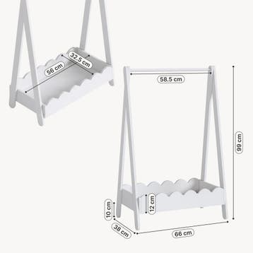 Kindergarderobe Vestnes 99x66x38 cm wit [en.casa], Verzenden, Nieuw