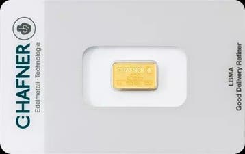 2 gram - Goud .999 - C. Hafner - Verzegeld en met