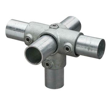 Buiskoppeling T-Stuk Zij-uitgang Ø 48,3 mm Zink, Verzenden, Nieuw